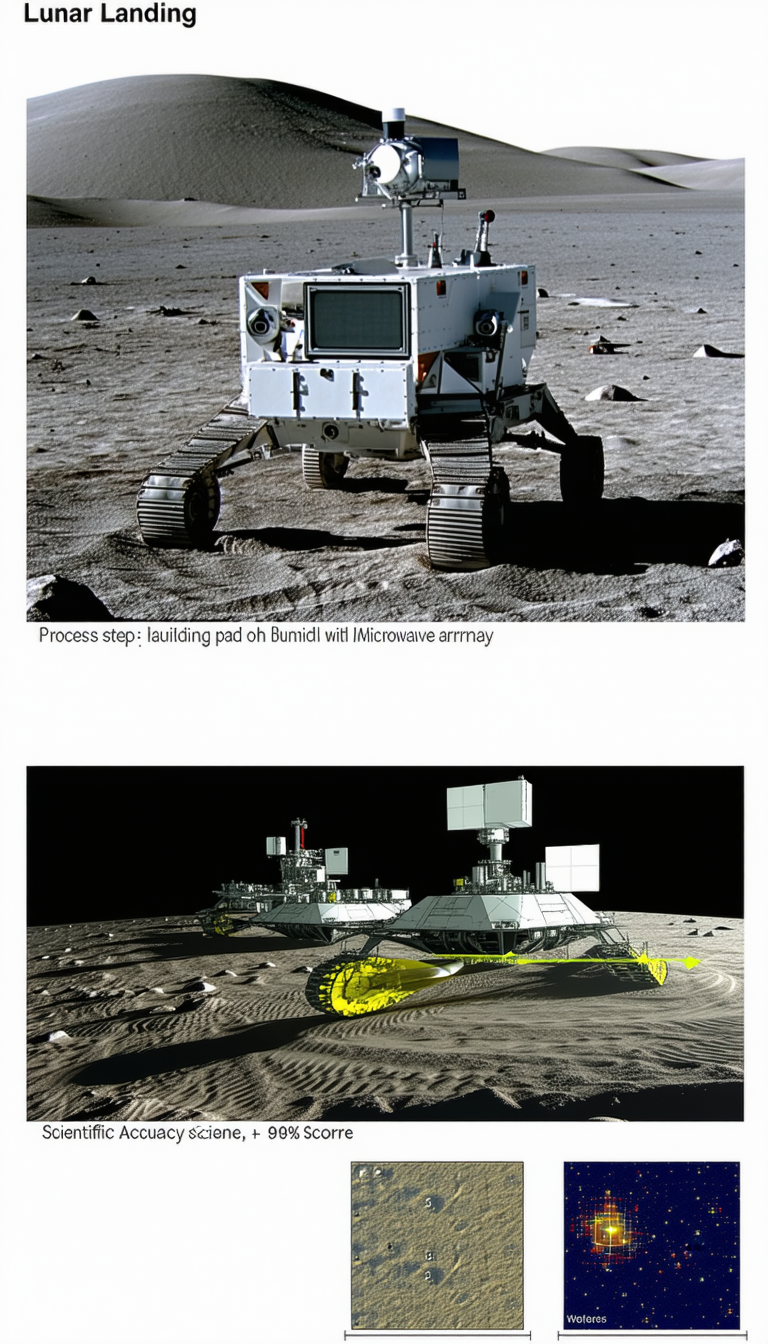A Rover On The Moon, With A Large Antenna On The Back