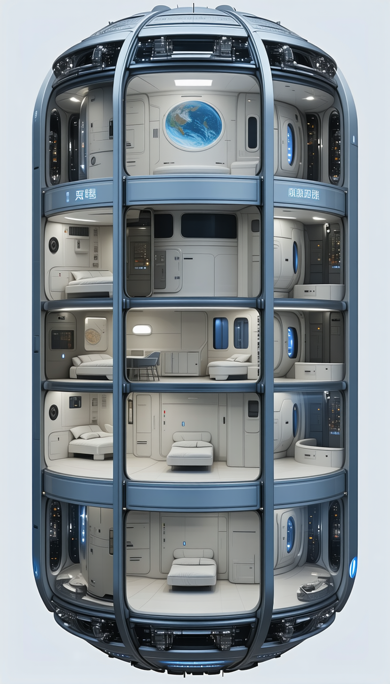 futuristic space station shown series