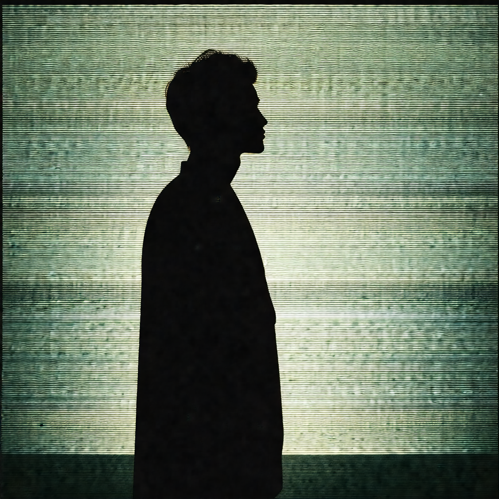 Man standing in front of a green background