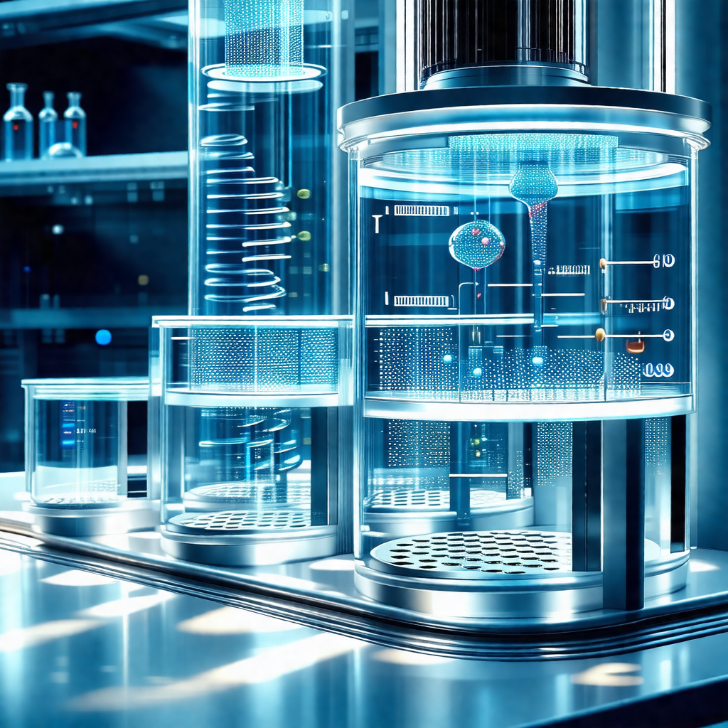Large, futuristic-looking machine with a blue glow