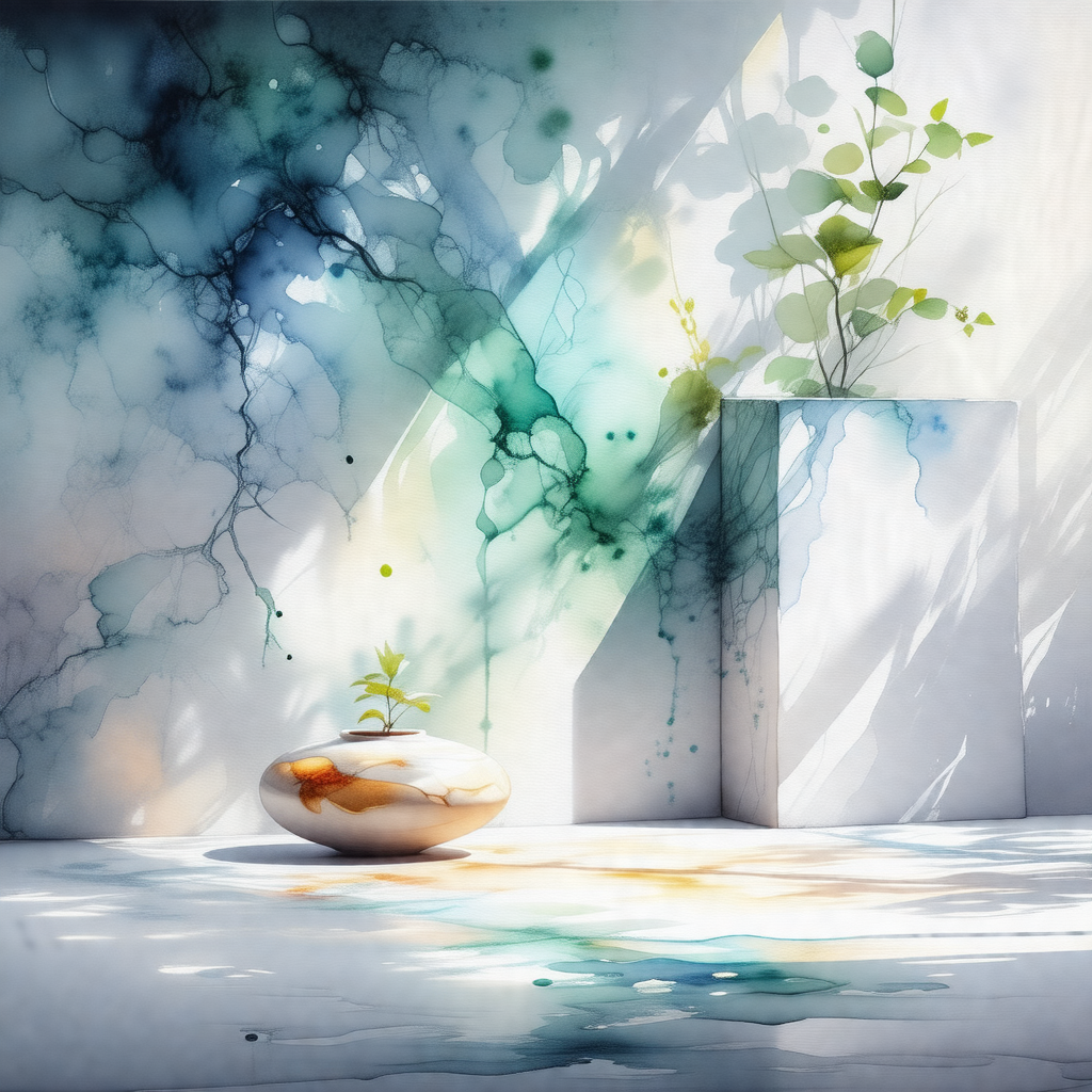 Room with a white floor and a white wall