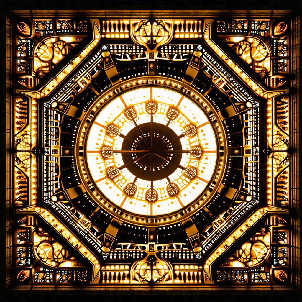 Close-up of a stained glass window, showcasing a beautifu...