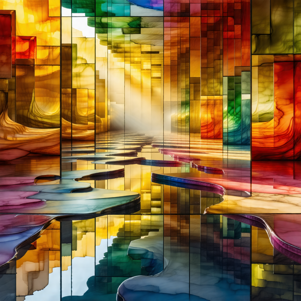 Colorful and artistic representation of a cityscape