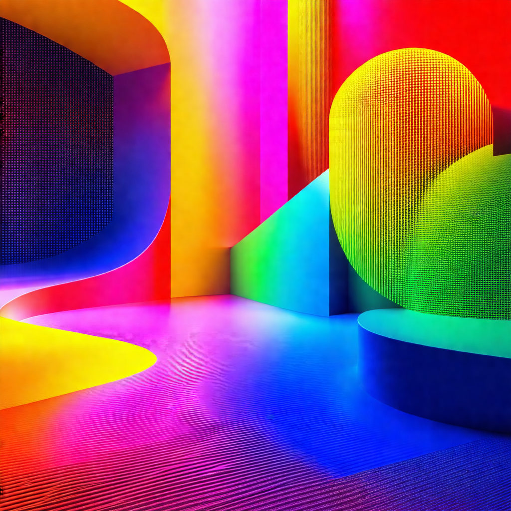 Room with a variety of colorful objects