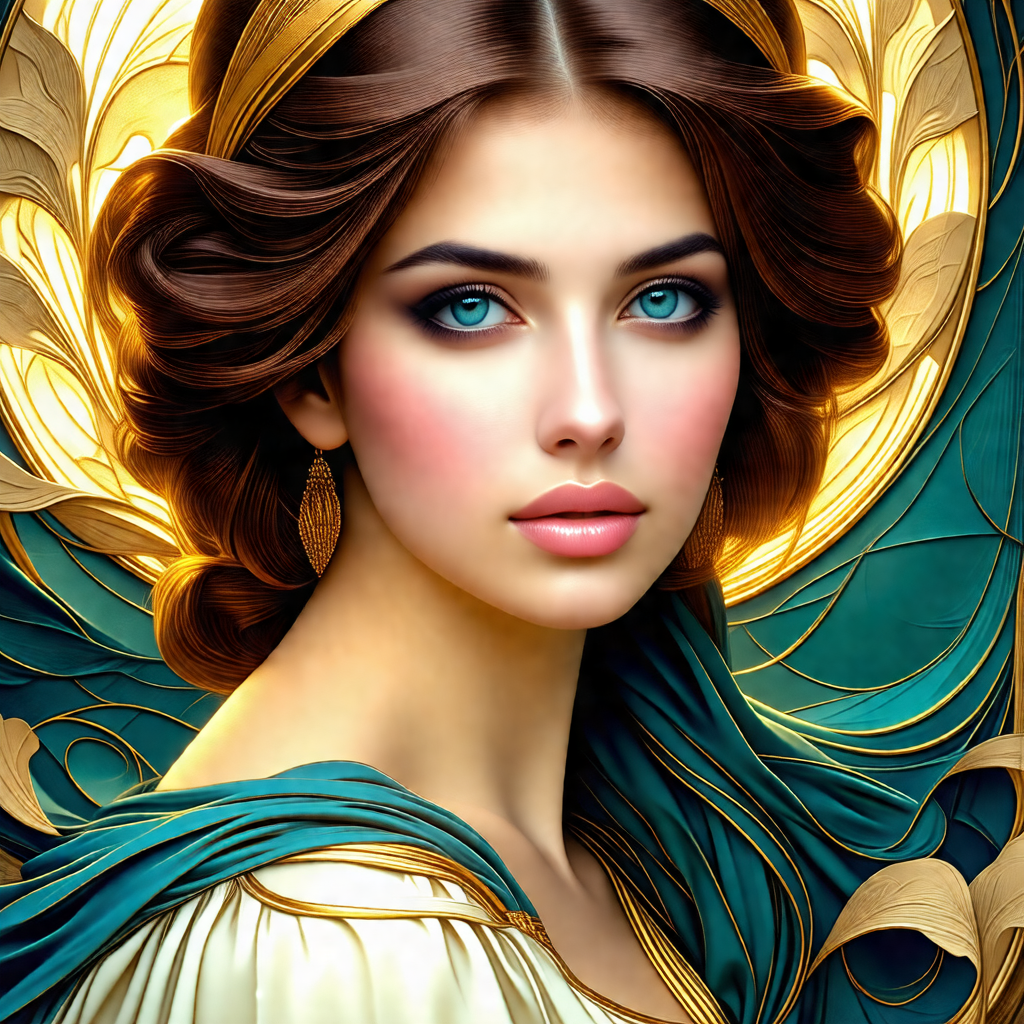 Beautiful woman with long, flowing hair