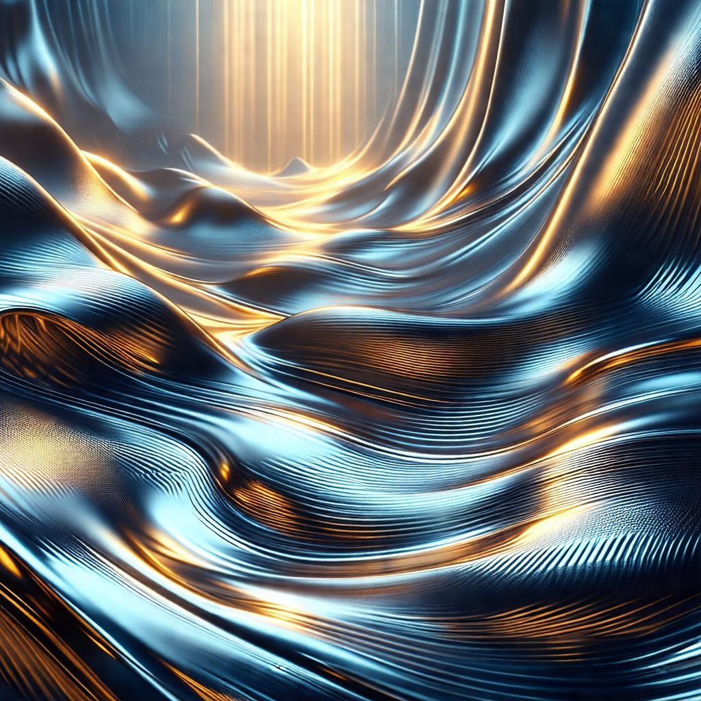 Large, shiny, and reflective surface that appears to be a...