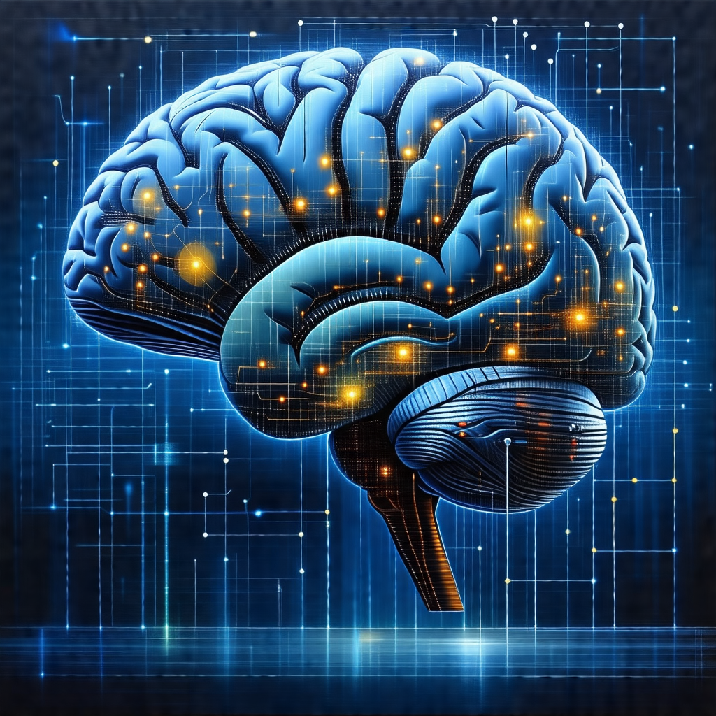 Close-up of a human brain, with a focus on the frontal lobe