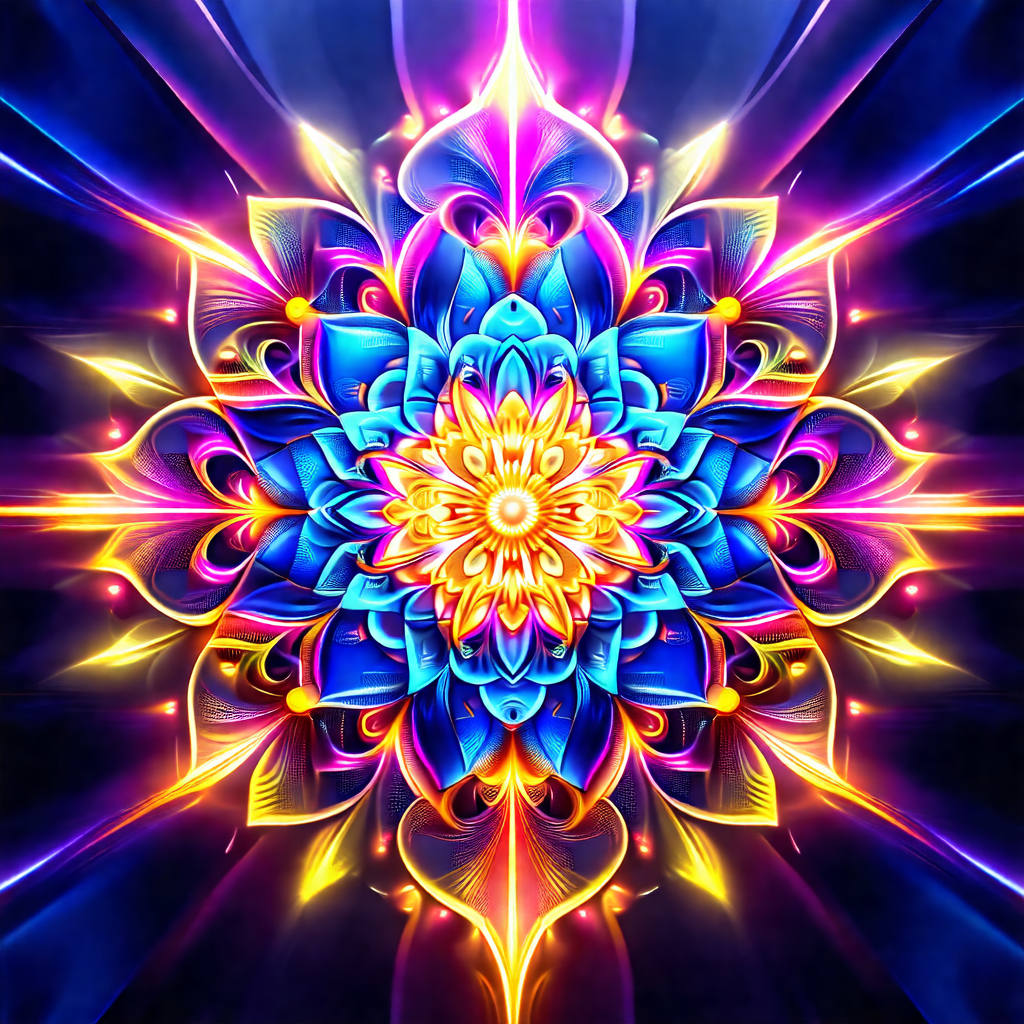 Vibrant and colorful flower with a yellow center