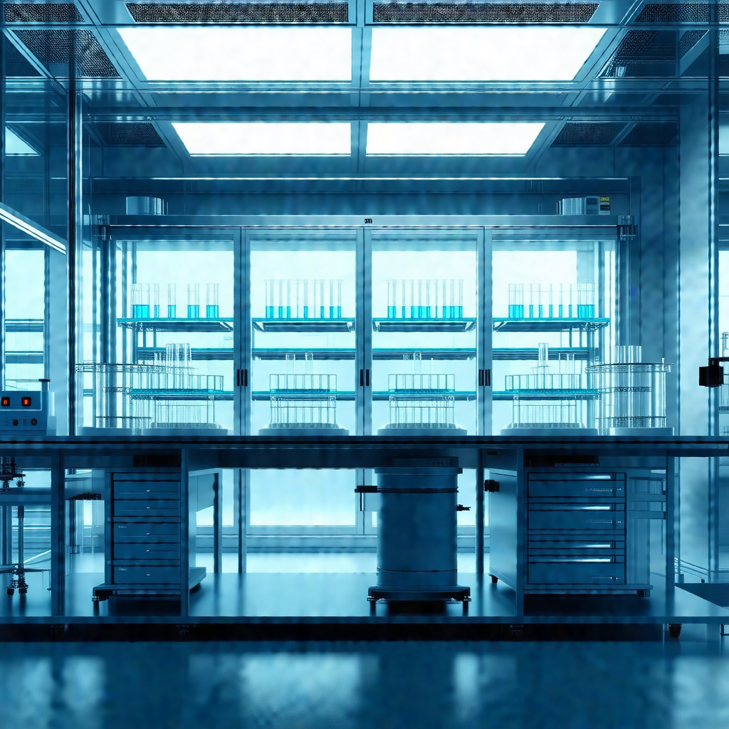 Clean and well-organized laboratory with a variety of equ...