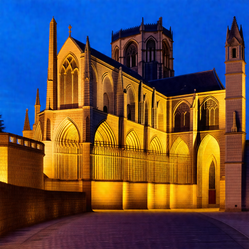 Large, old church with a tall tower