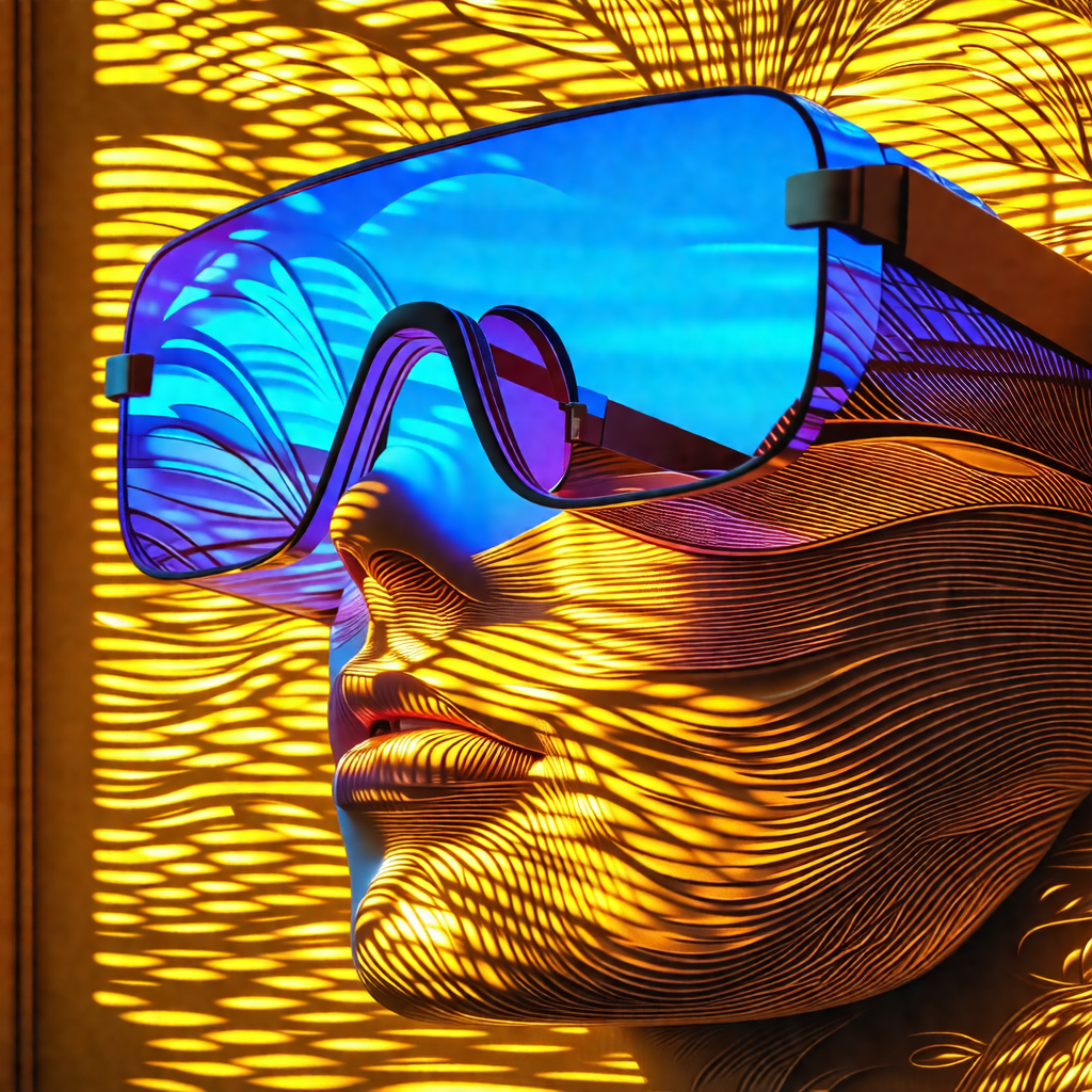 Woman wearing sunglasses, with her face and head prominen...
