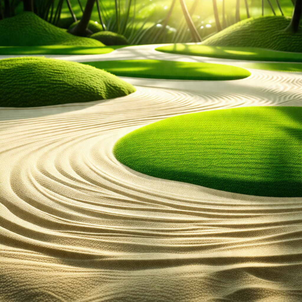 Sandy golf course with a green grassy area