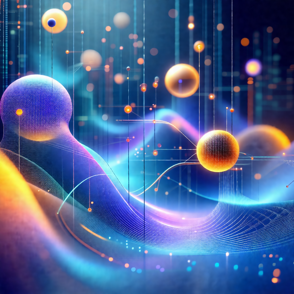 Colorful and abstract representation of a computer circui...
