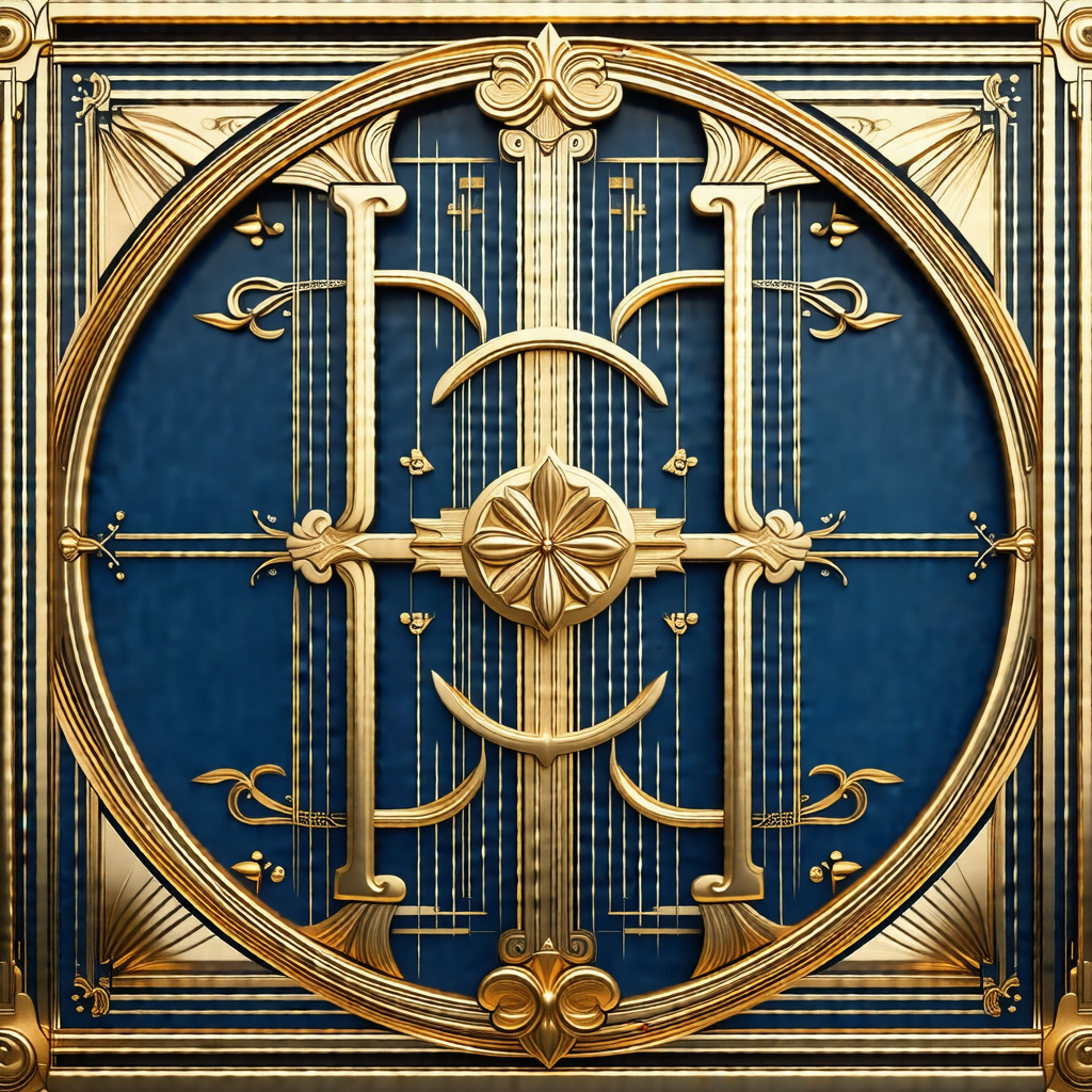 Large, ornate, and intricately designed door with a gold ...
