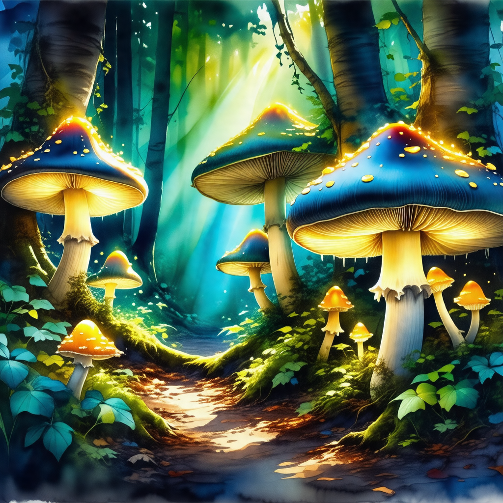 Forest with a pathway leading through it