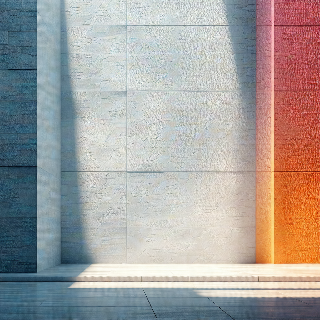 White wall with a red stripe on it