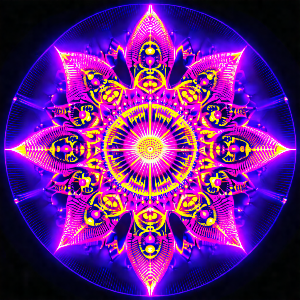 Purple and yellow geometric pattern, which appears to be ...