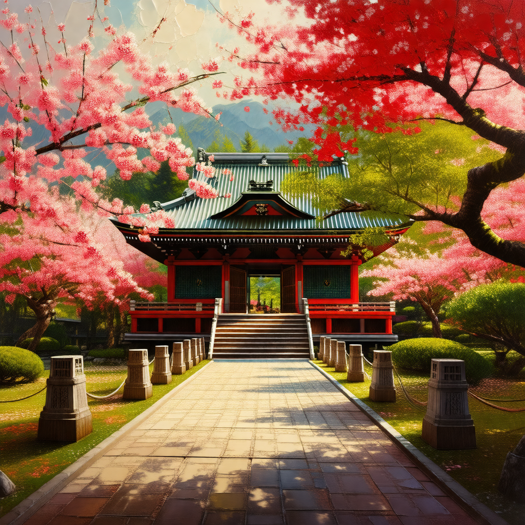 Beautiful red and white building with a large red roof, s...
