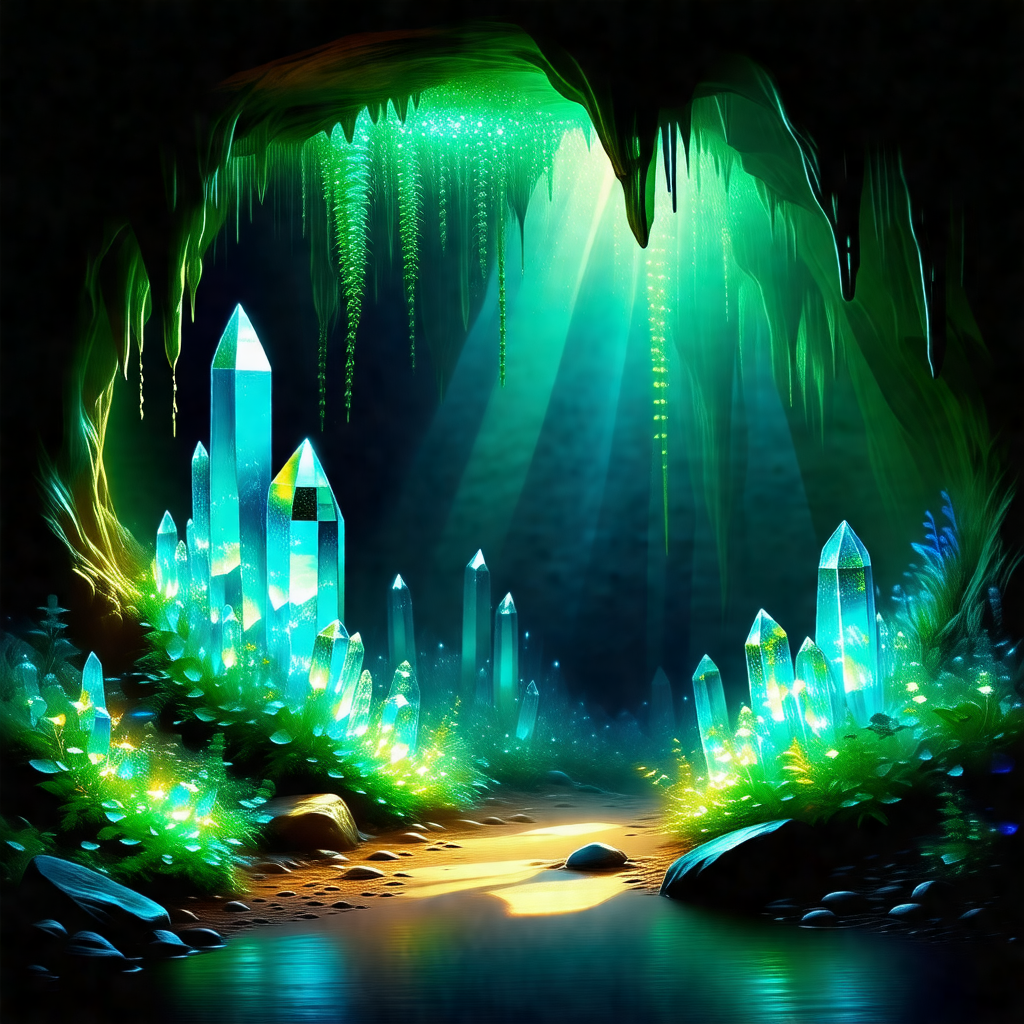 Lush, green forest with a river flowing through it