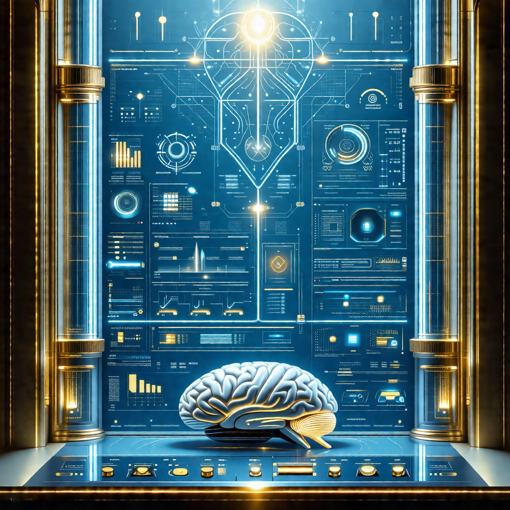 Close-up of a brain, with a gold coin placed on top of it