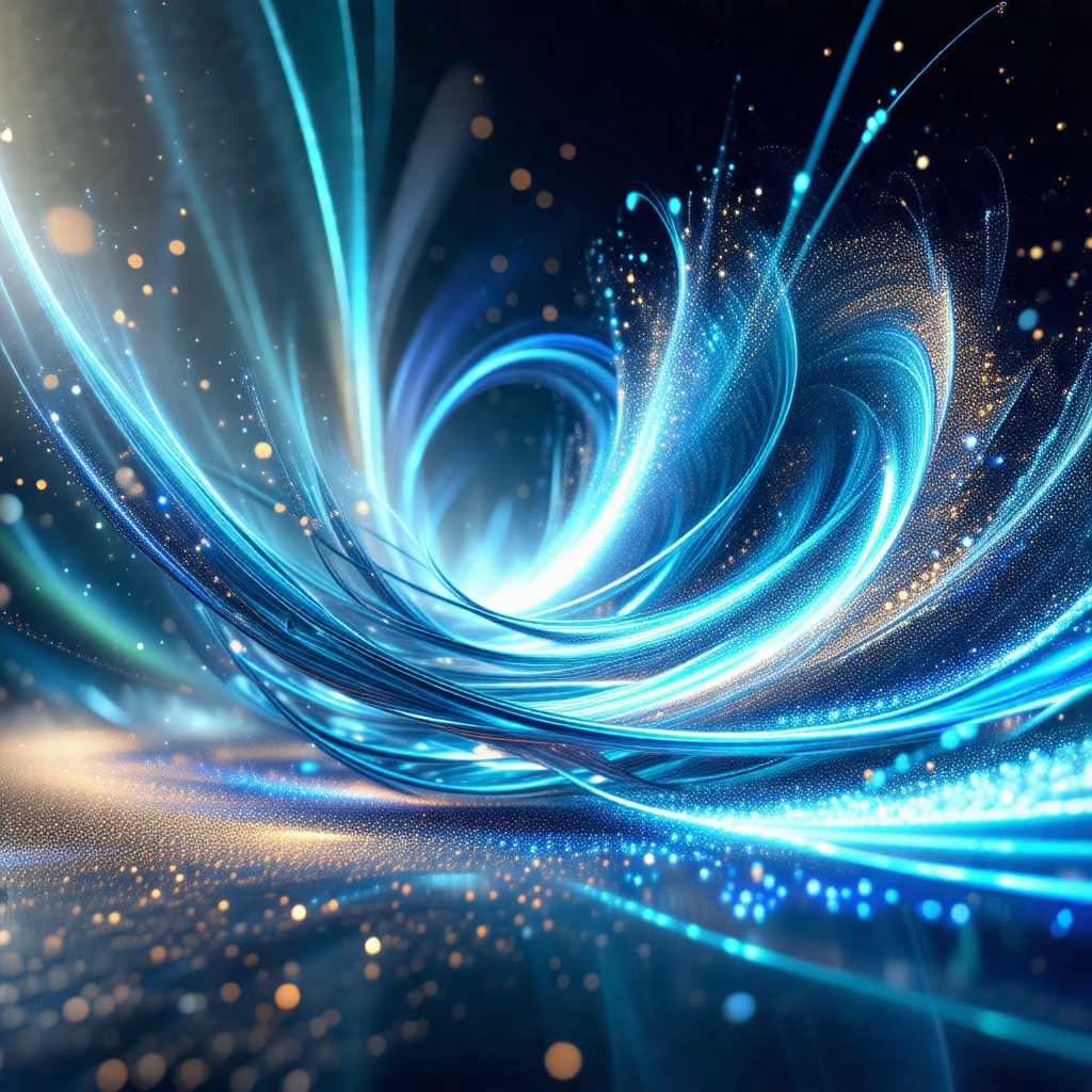 Close-up of a blue spiral, which appears to be a swirling...