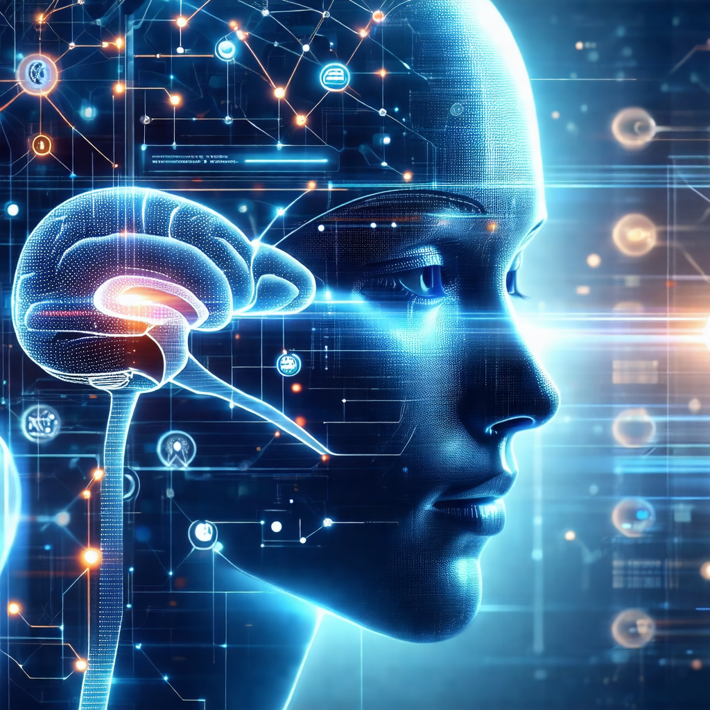 Close-up of a human head with a blue background