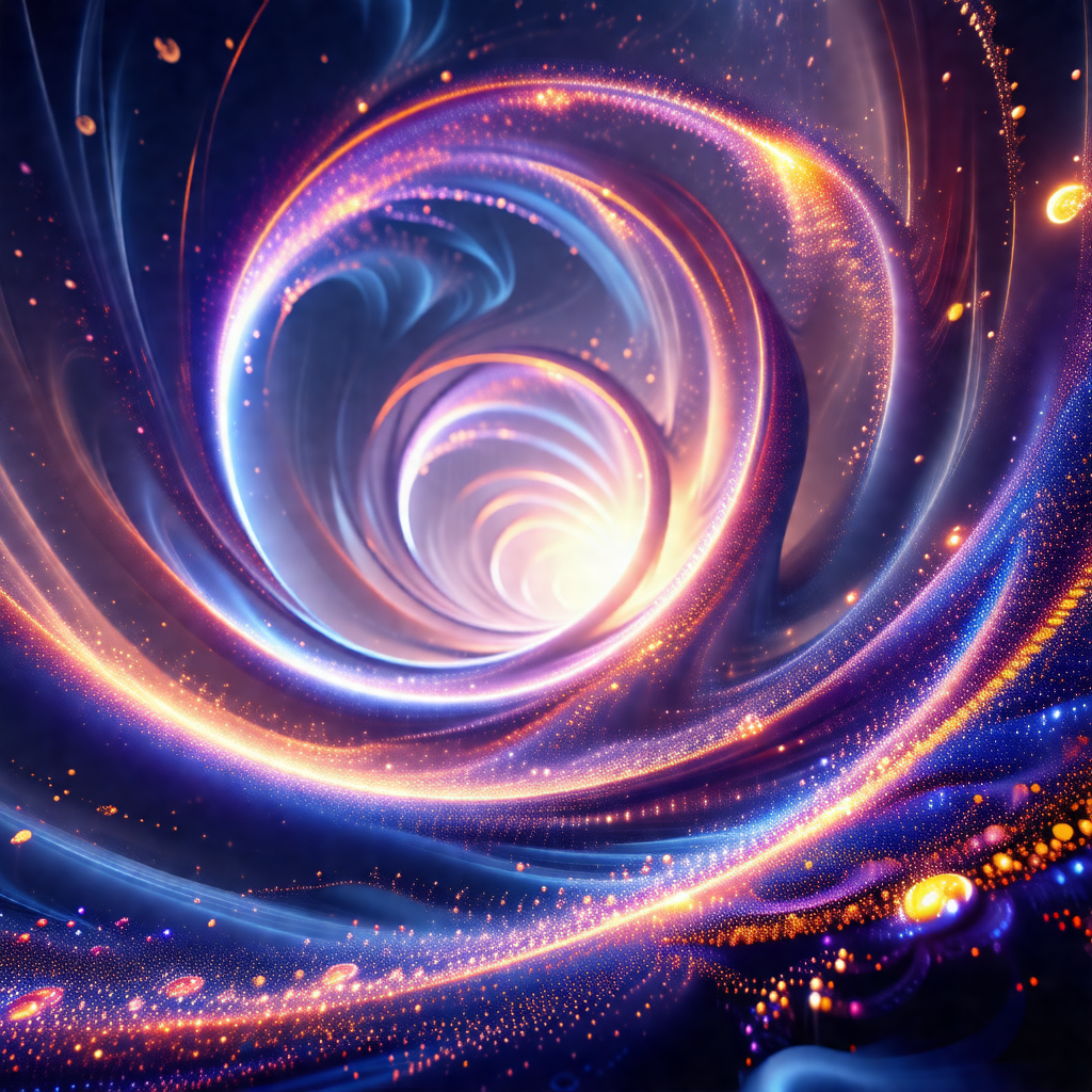 Vibrant and colorful representation of a spiral, possibly...