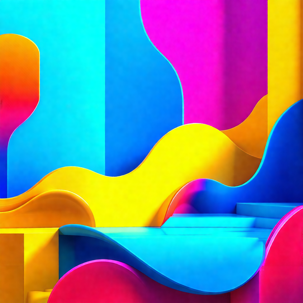 Colorful and abstract design, likely a piece of art or a ...