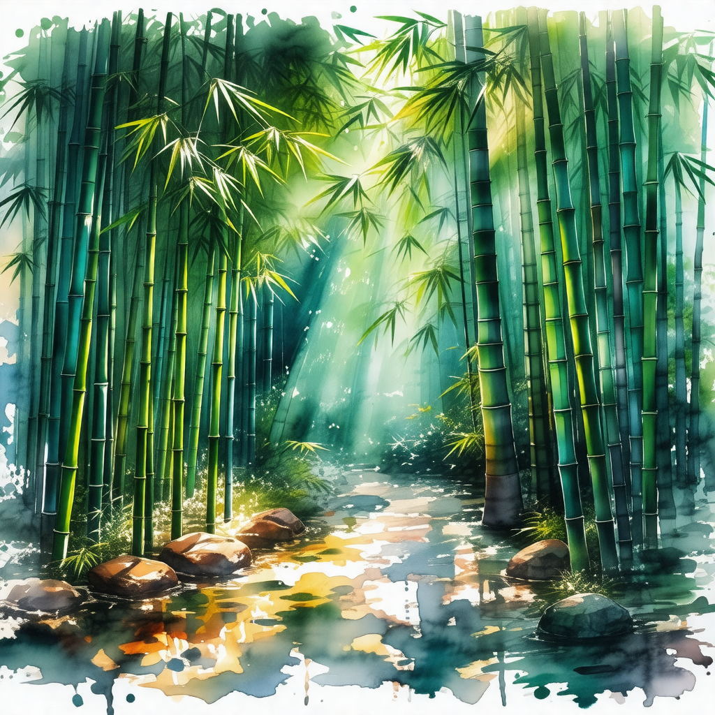 Serene scene of a river flowing through a forest
