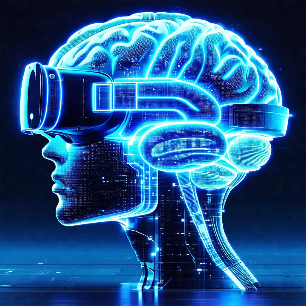 3d representation of a human head, with a focus on the brain
