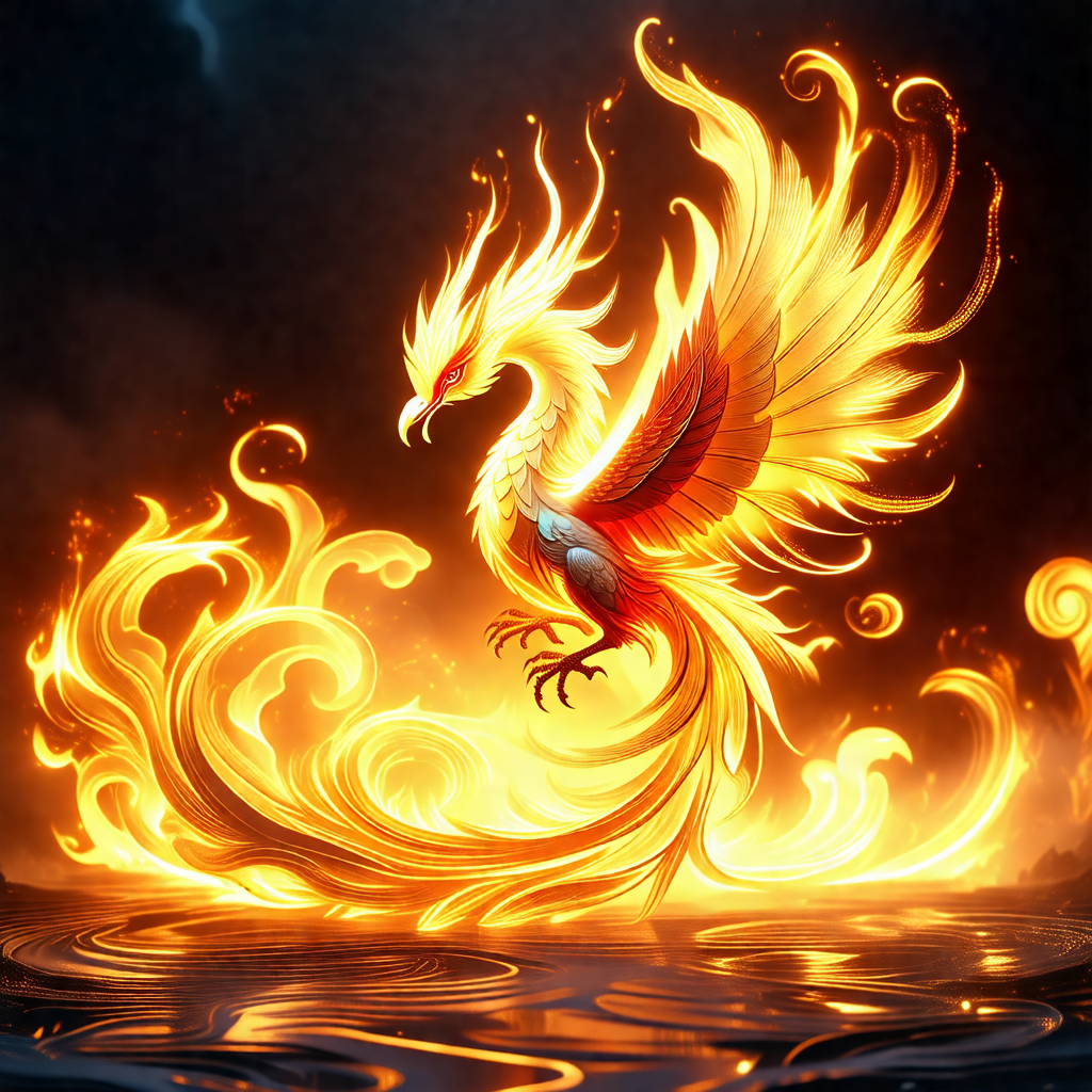 Large, colorful dragon with a long tail and wings