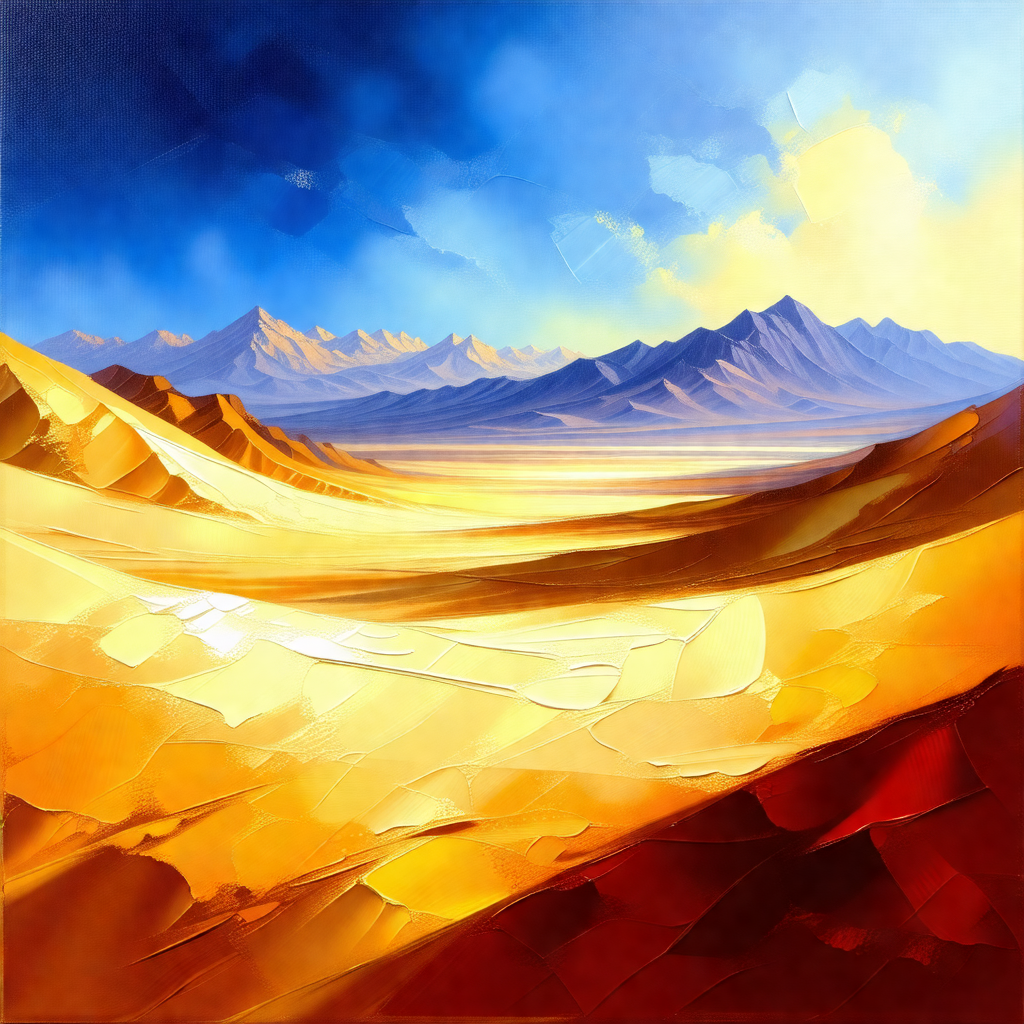 Painting of a beautiful landscape featuring a mountain ra...