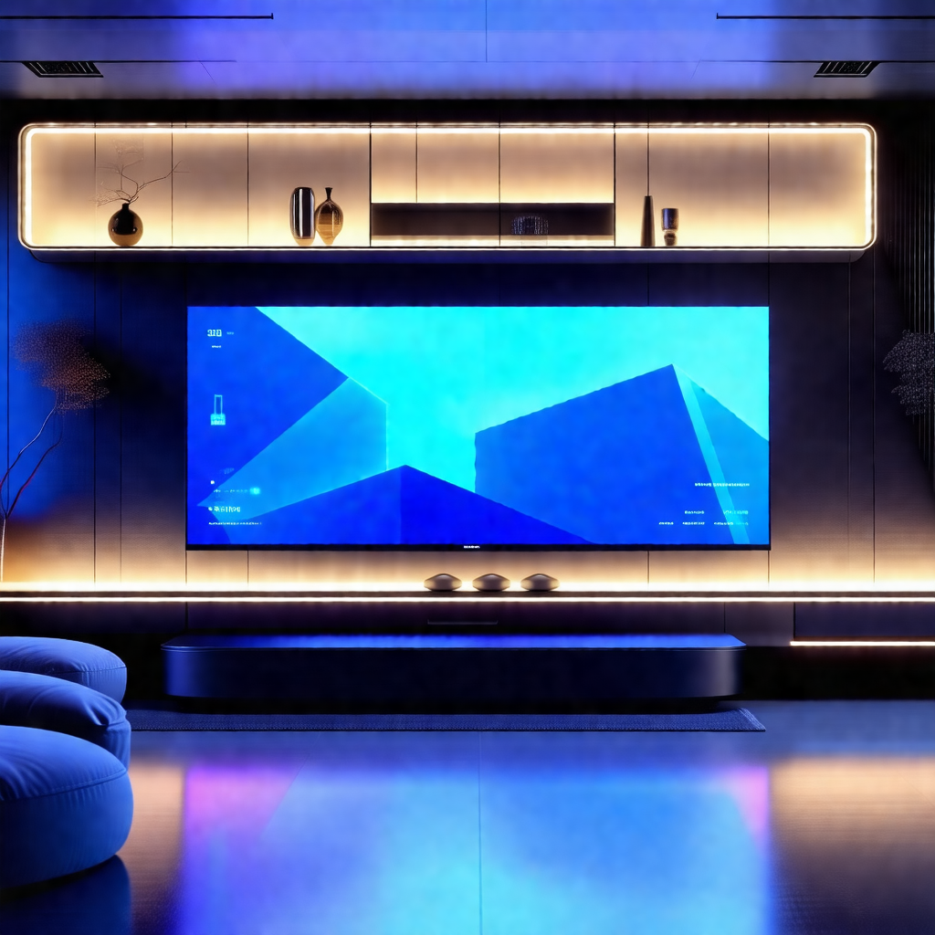 Large flat screen tv mounted on the wall in a living room