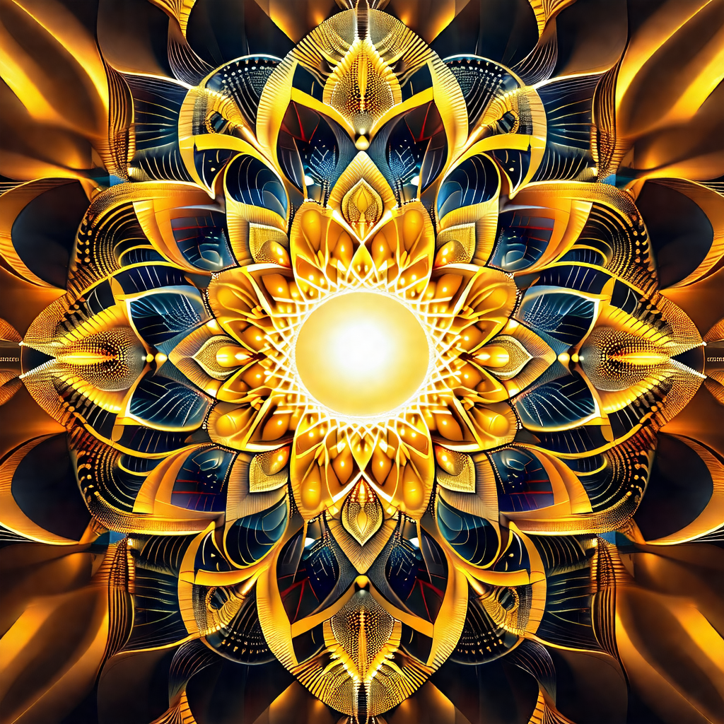 Vibrant and colorful flower design, likely a sunflower, w...
