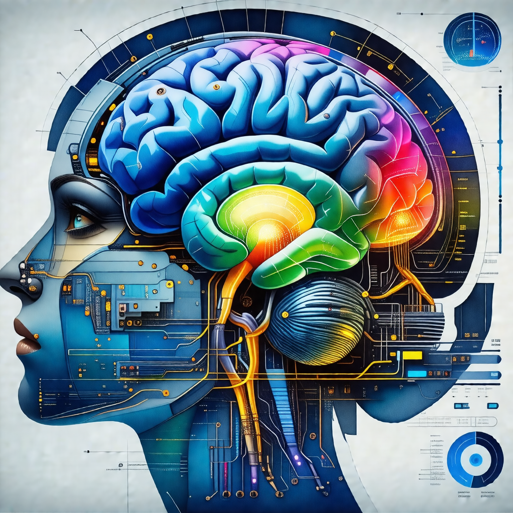 Detailed illustration of a human brain, showcasing its in...