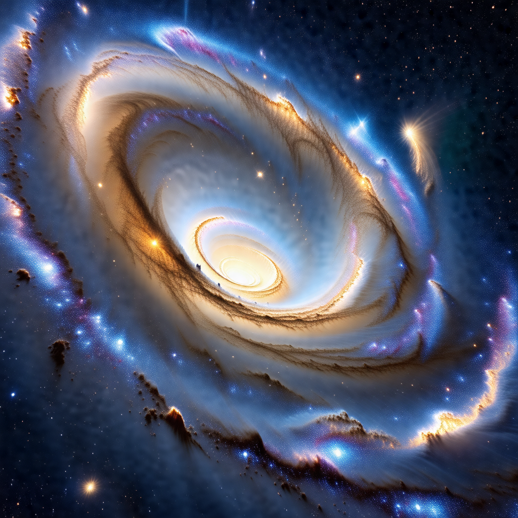 Beautiful and colorful nebula, which is a cloud of gas an...