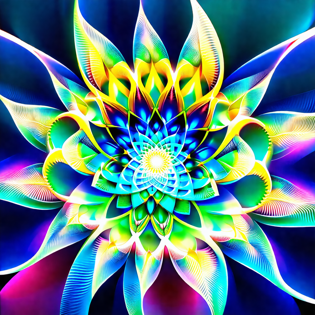 Vibrant and colorful flower with a yellow center