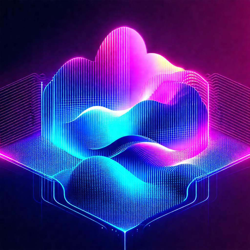 Brightly colored, three-dimensional object that resembles...