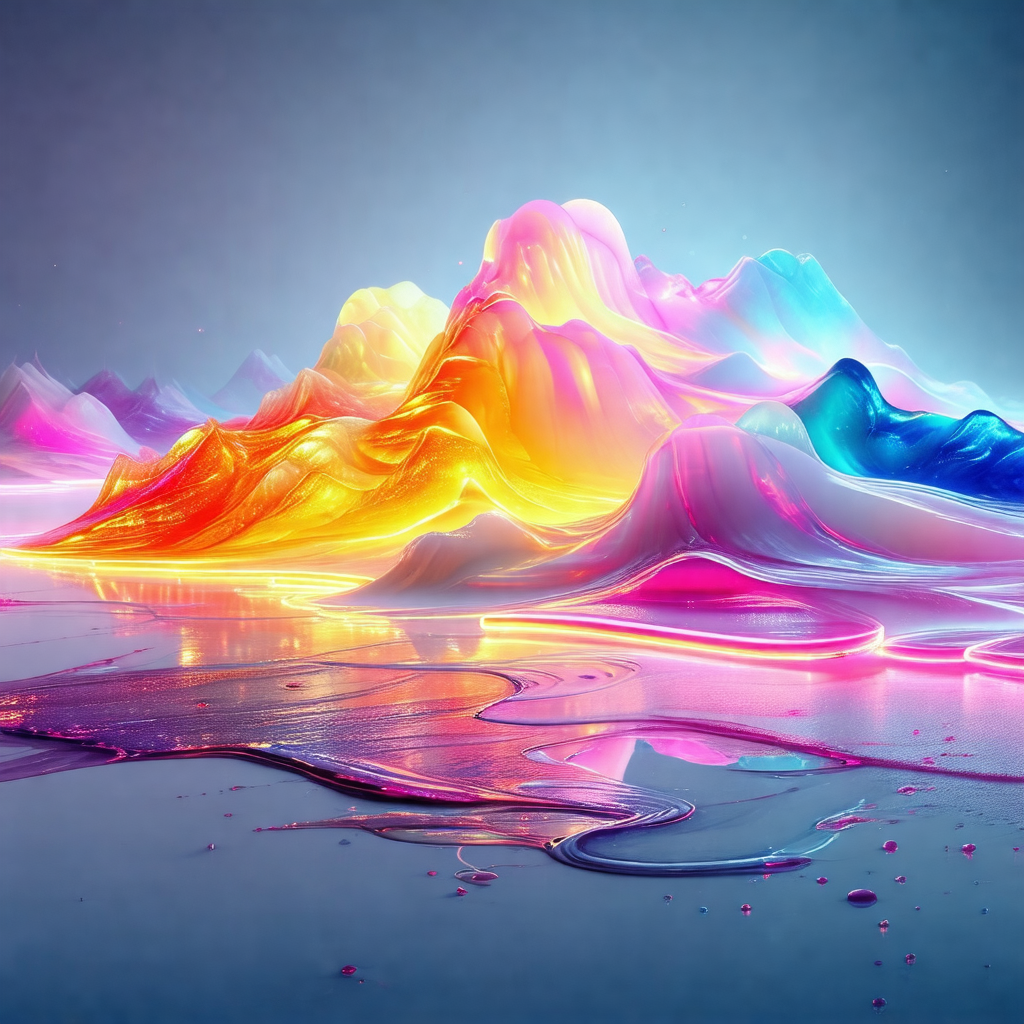 Vibrant and colorful mountain landscape