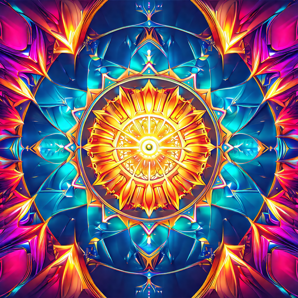 Vibrant and colorful sunflower, which is the main focus o...