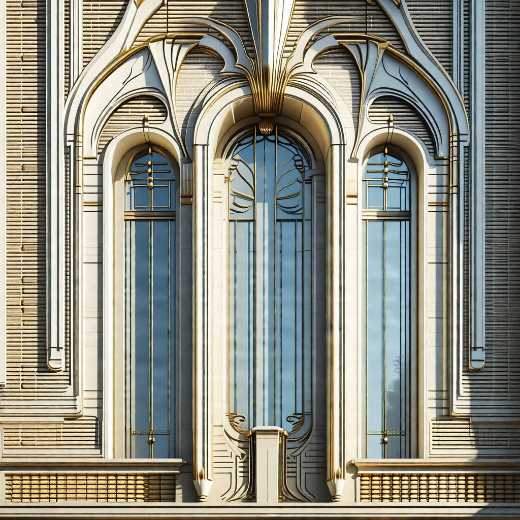 Large, ornate building with a prominent archway