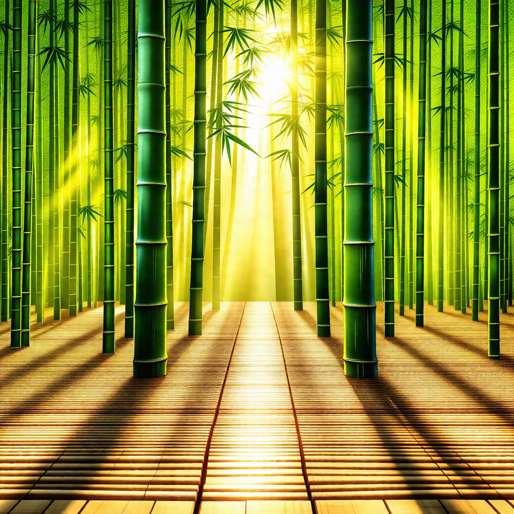 Beautiful garden with a pathway surrounded by a forest of...