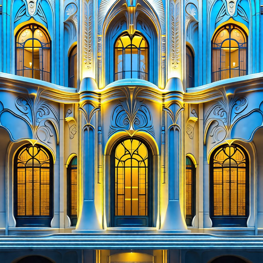 Large, ornate building with many windows