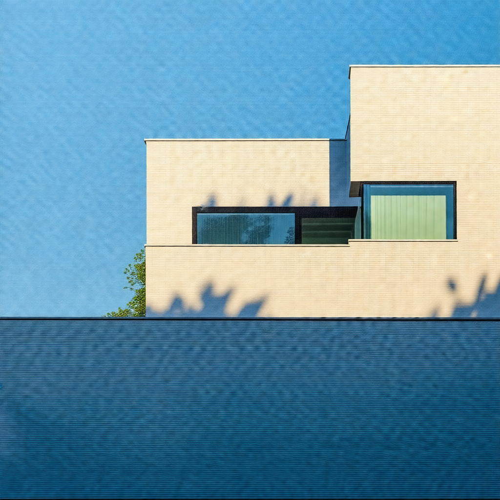 Large, modern building with a unique design