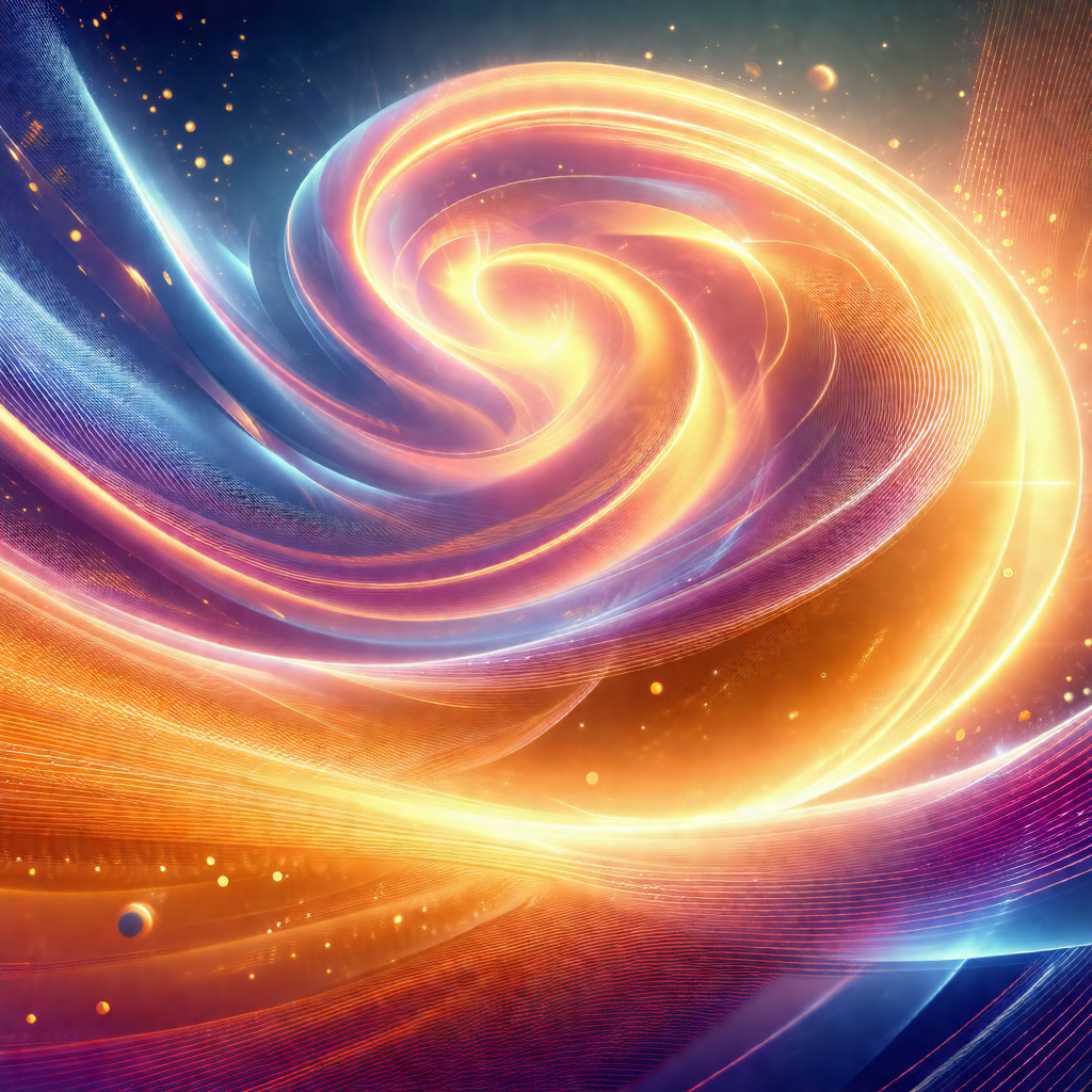 Colorful and vibrant painting of a spiral, possibly a gal...