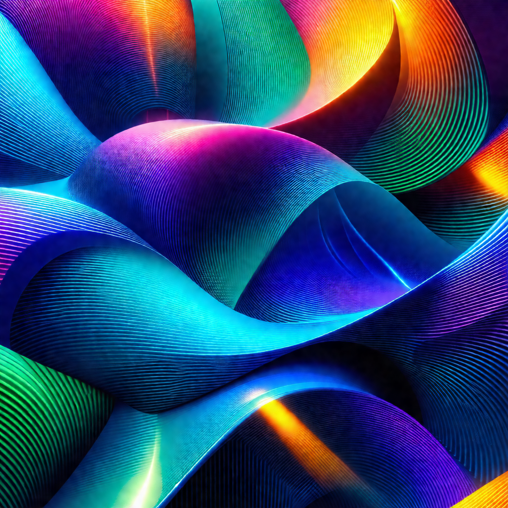 Vibrant and colorful abstract art piece, likely a paintin...