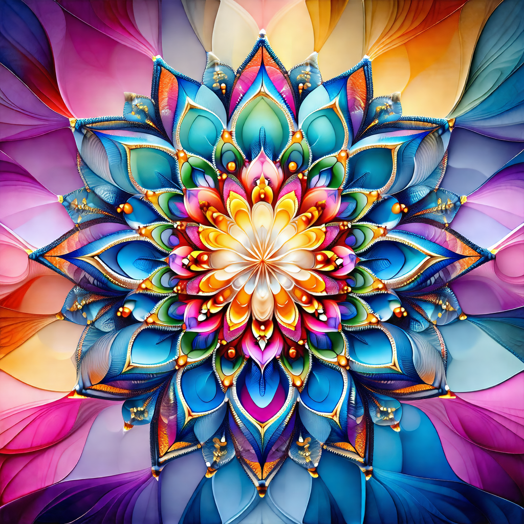 Vibrant and colorful flower with a large, round center