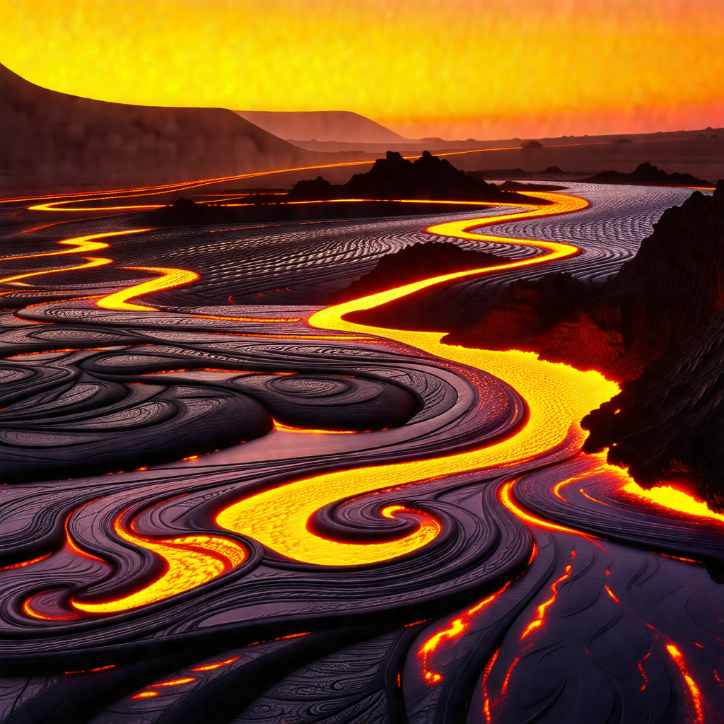 Beautiful landscape with a river flowing through a valley