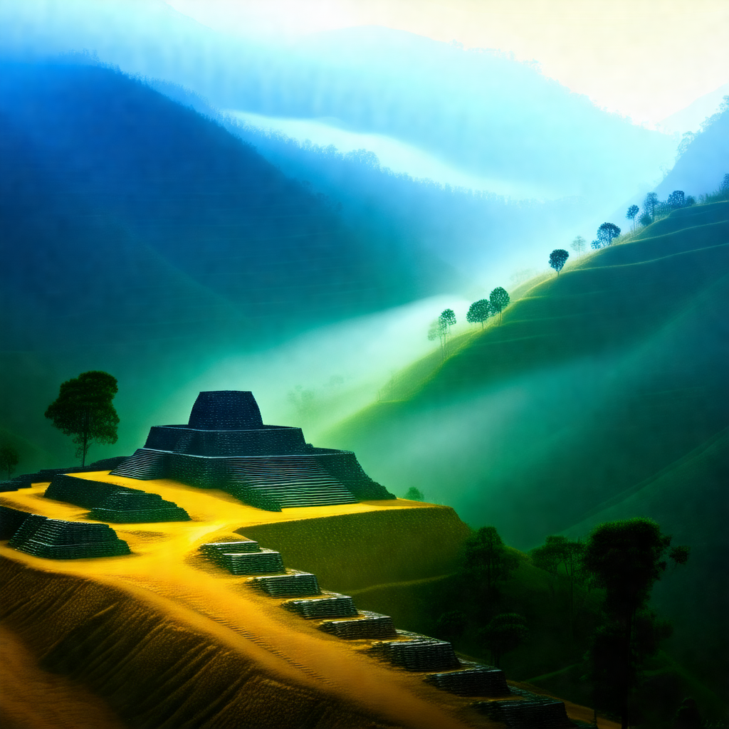 Large, ancient stone structure situated on a hillside