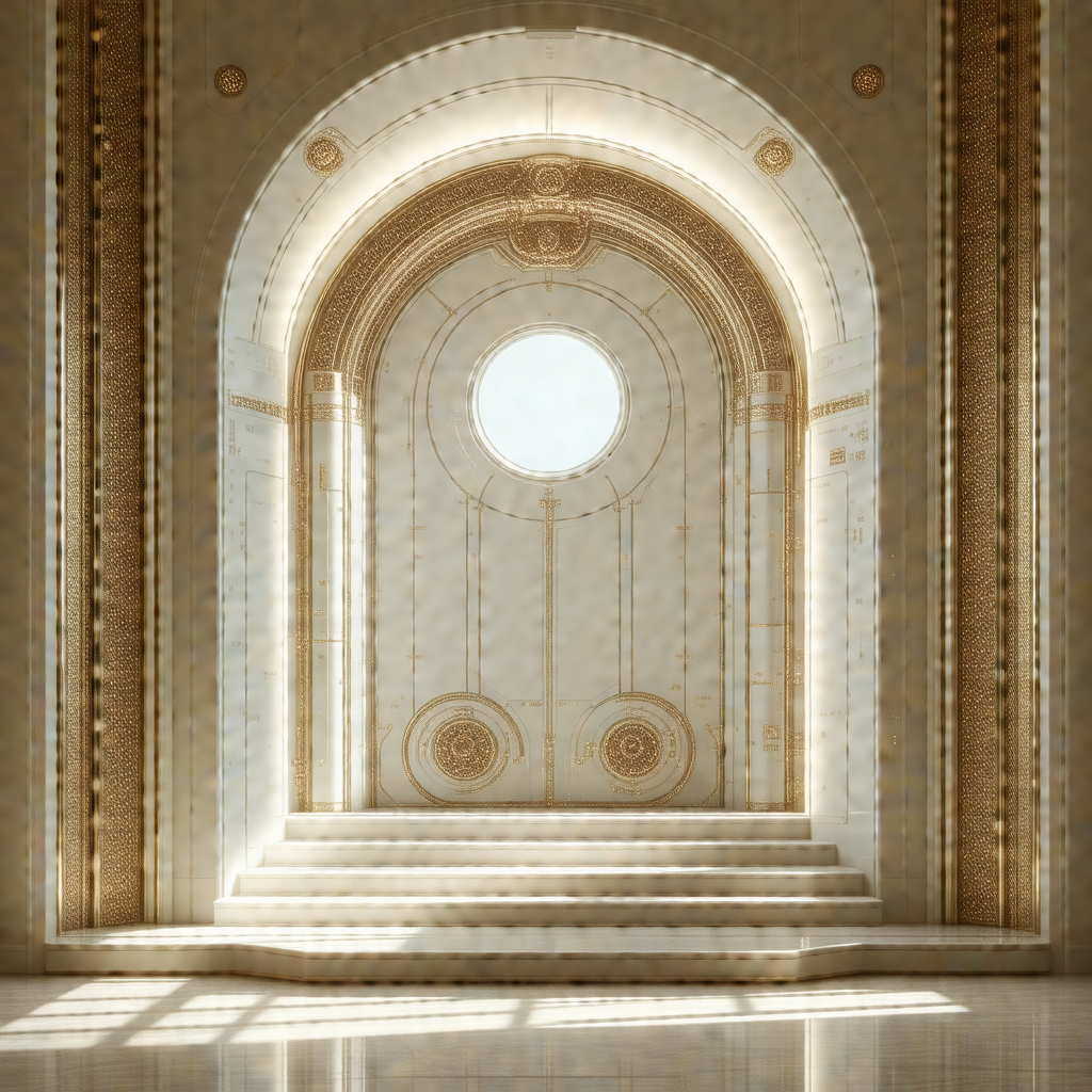 Large, ornate building with a beautifully designed archway